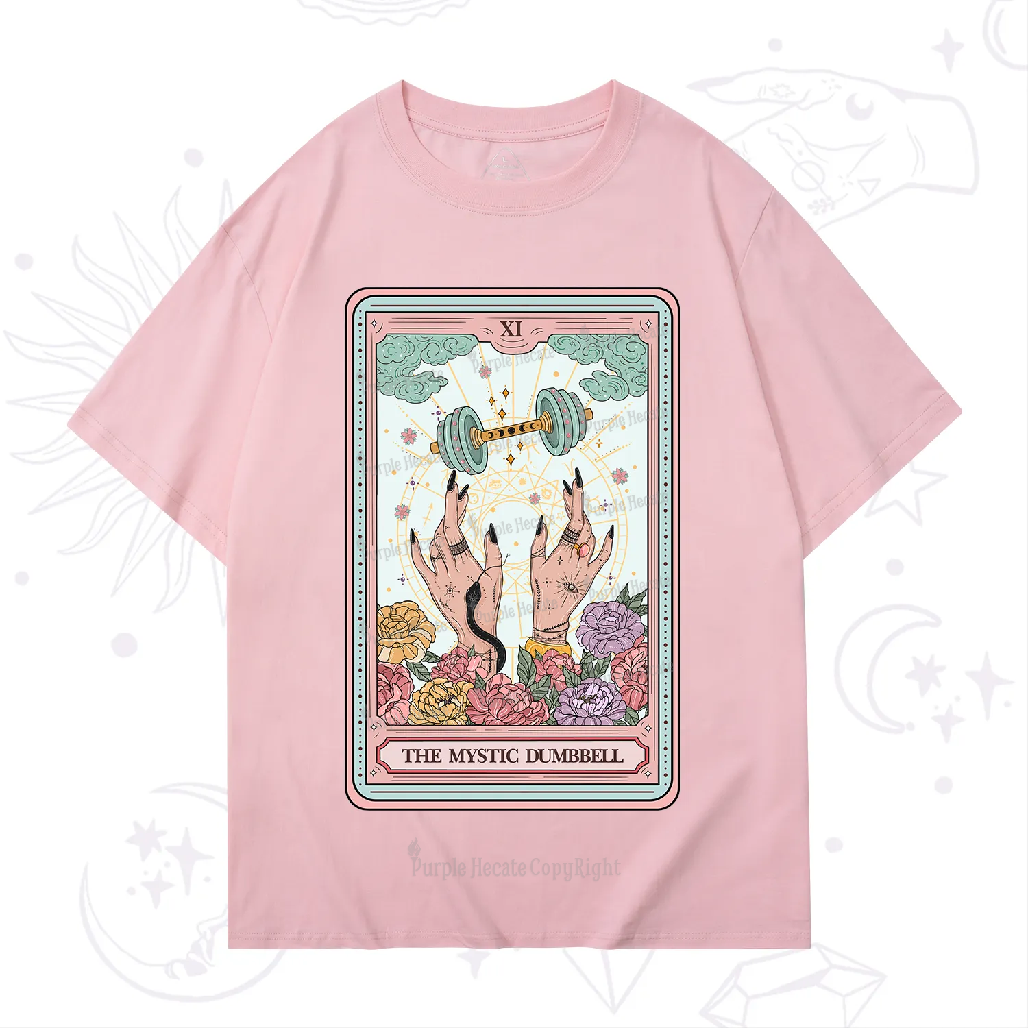 Purplehecate The Mystic Dumbbell Tarot T-Shirt