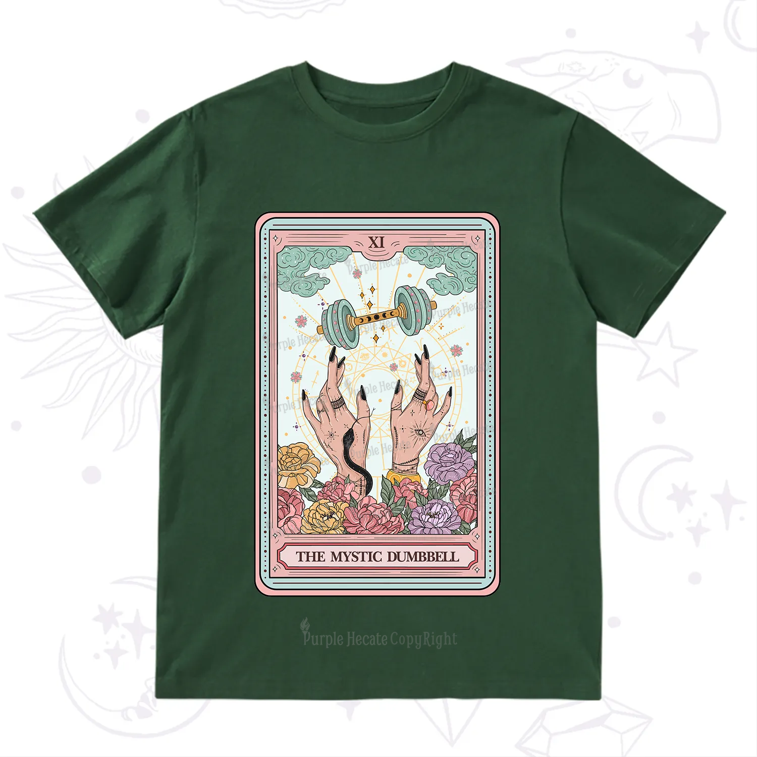 Purplehecate The Mystic Dumbbell Tarot T-Shirt