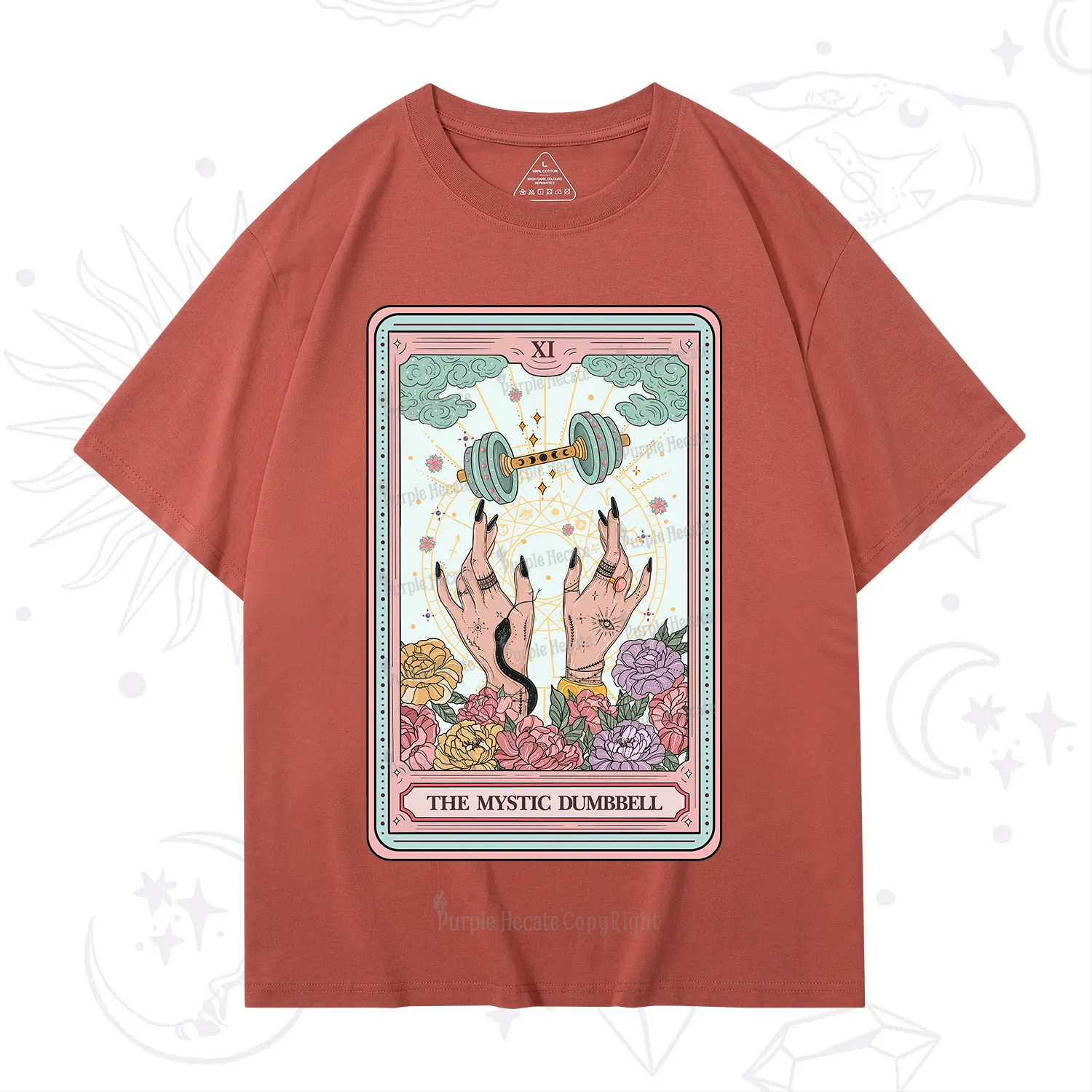 Purplehecate The Mystic Dumbbell Tarot T-Shirt