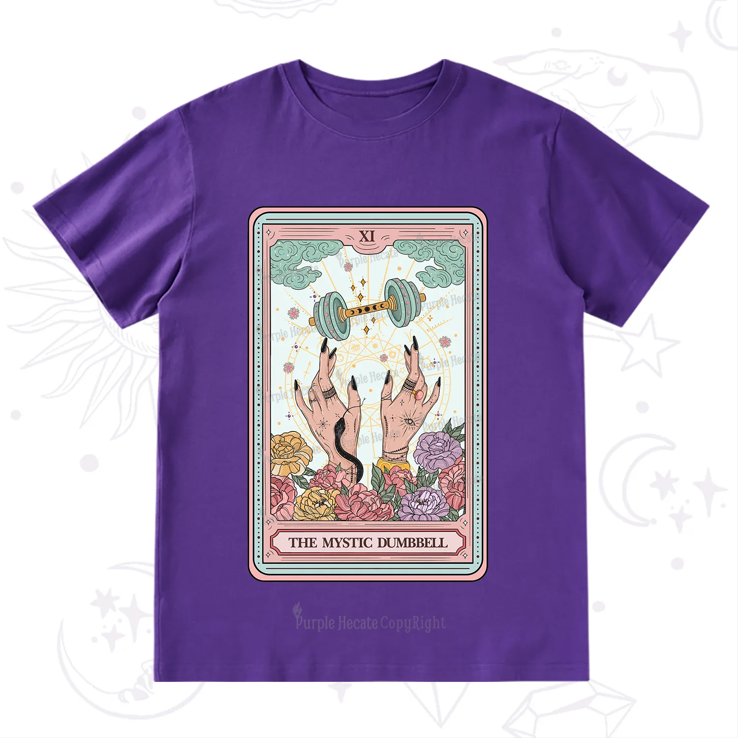 Purplehecate The Mystic Dumbbell Tarot T-Shirt