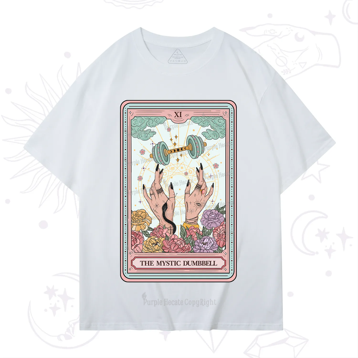 Purplehecate The Mystic Dumbbell Tarot T-Shirt
