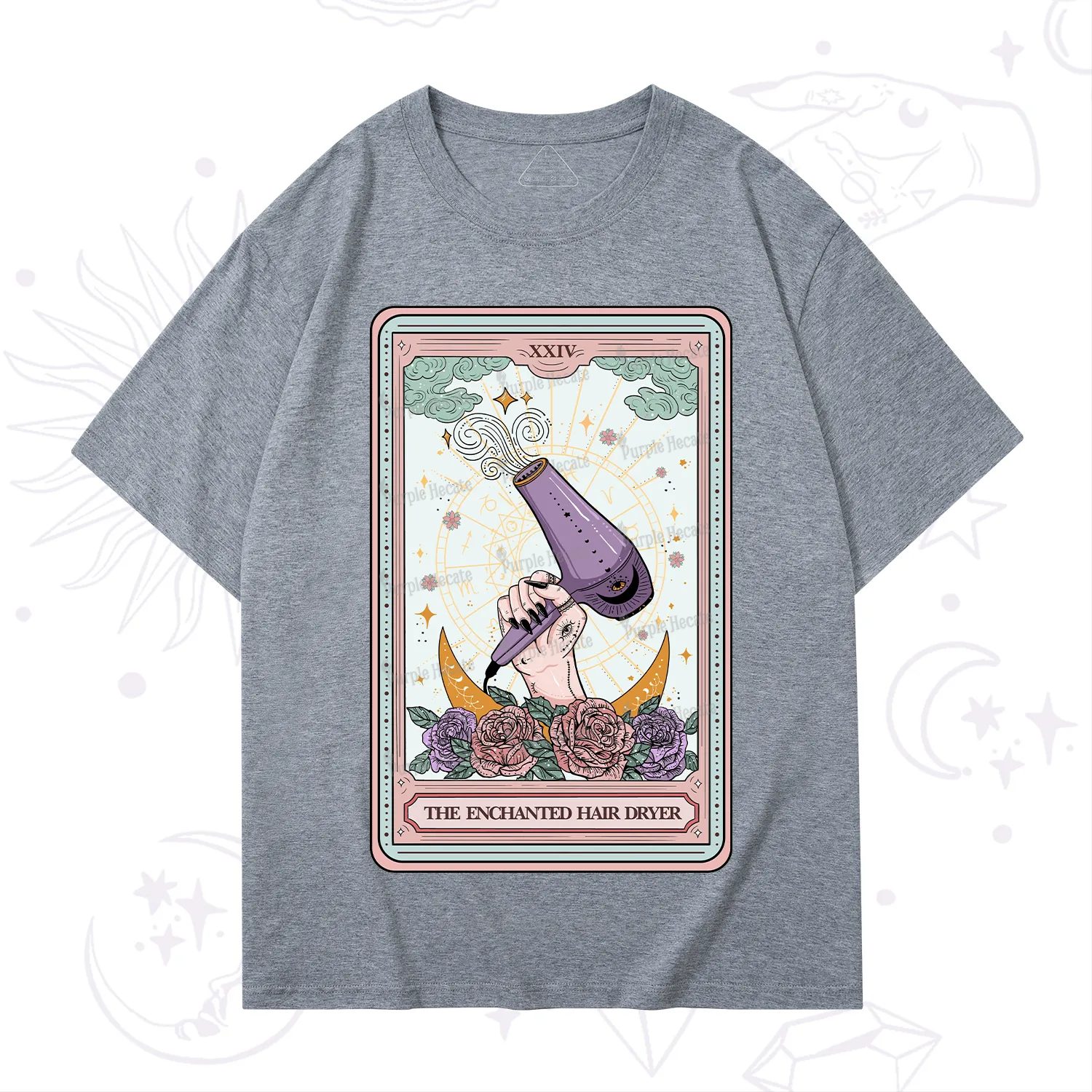 Purplehecate The Enchanted Hair Dryer Tarot T-Shirt