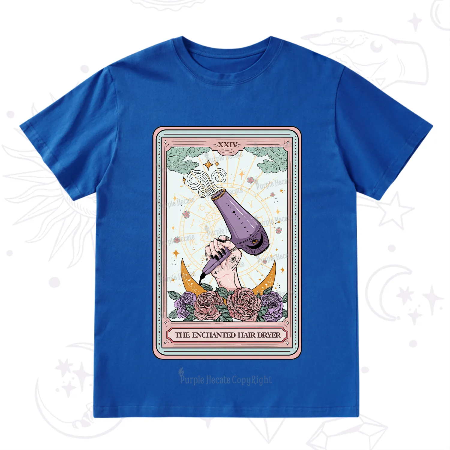 Purplehecate The Enchanted Hair Dryer Tarot T-Shirt