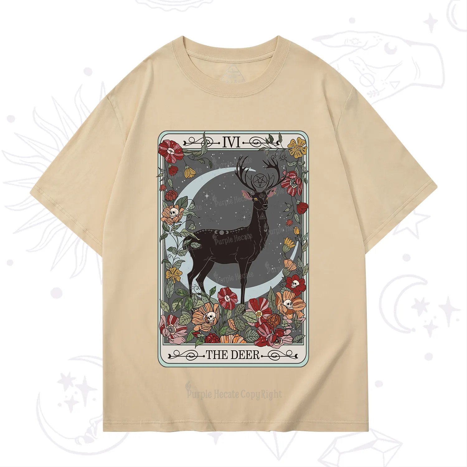 Purplehecate The Deer Tarot T-Shirt