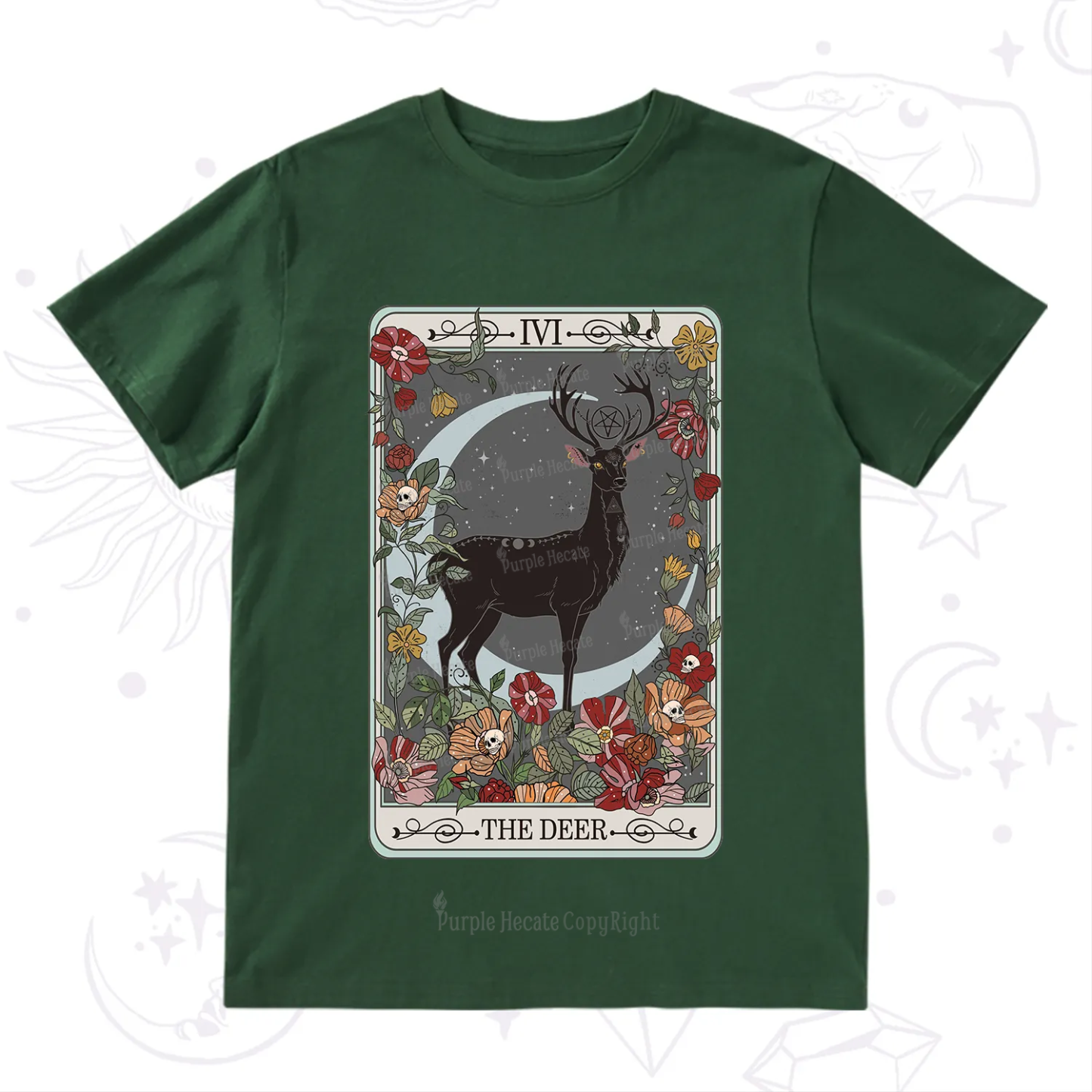Purplehecate The Deer Tarot T-Shirt