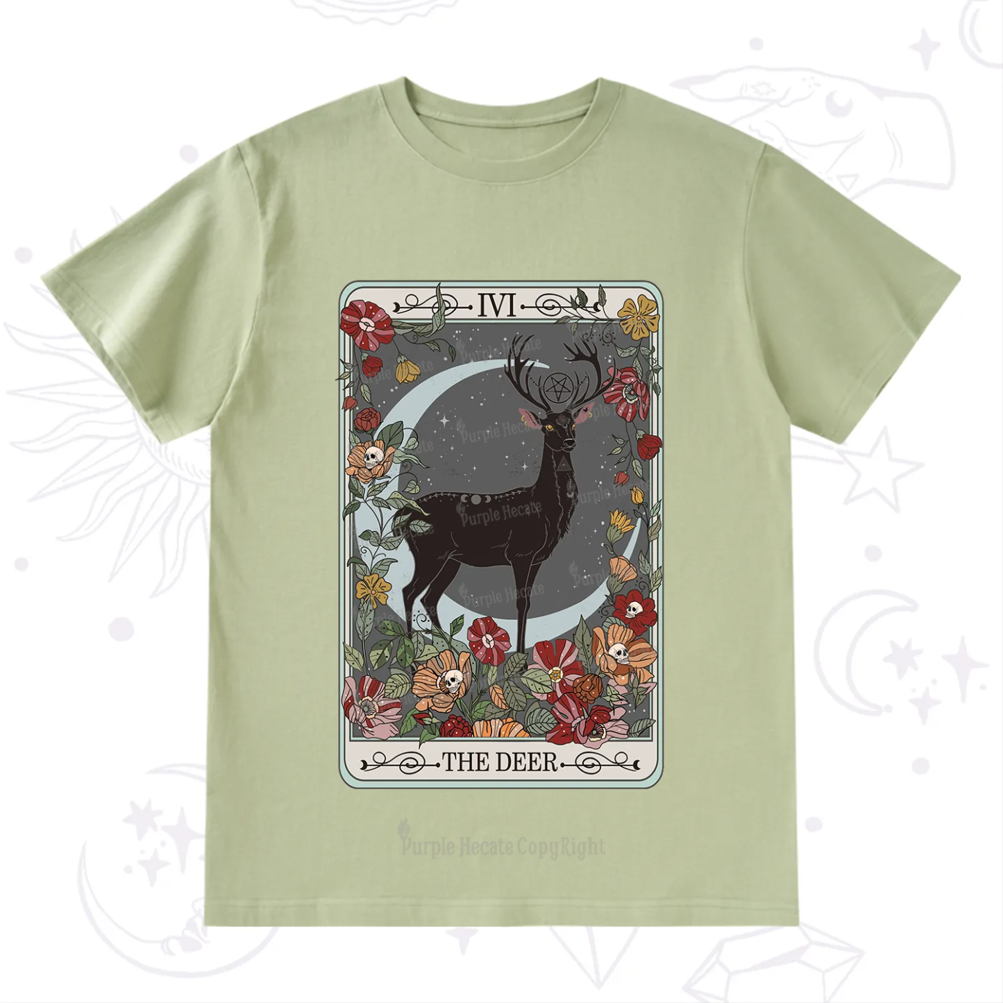 Purplehecate The Deer Tarot T-Shirt