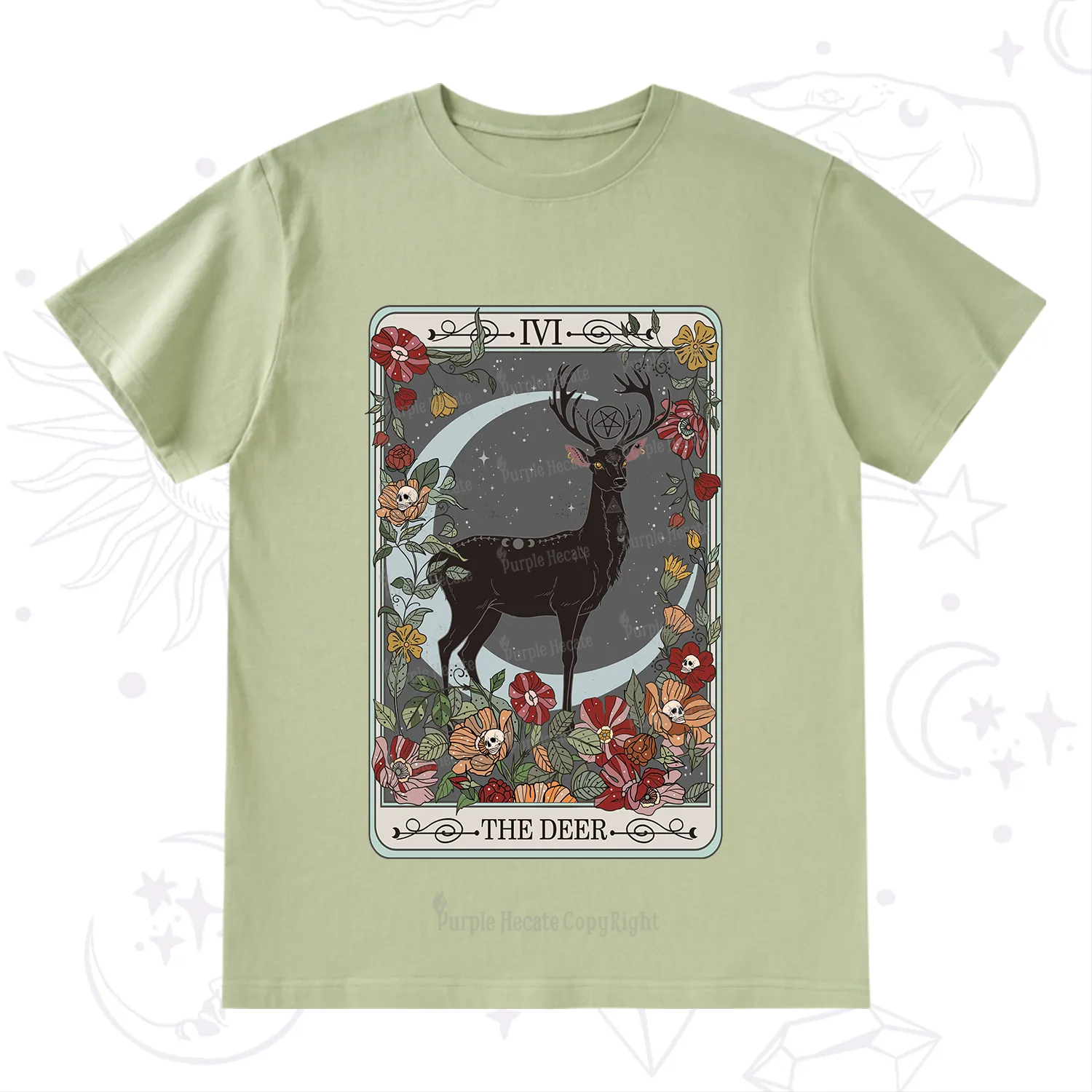 Purplehecate The Deer Tarot T-Shirt