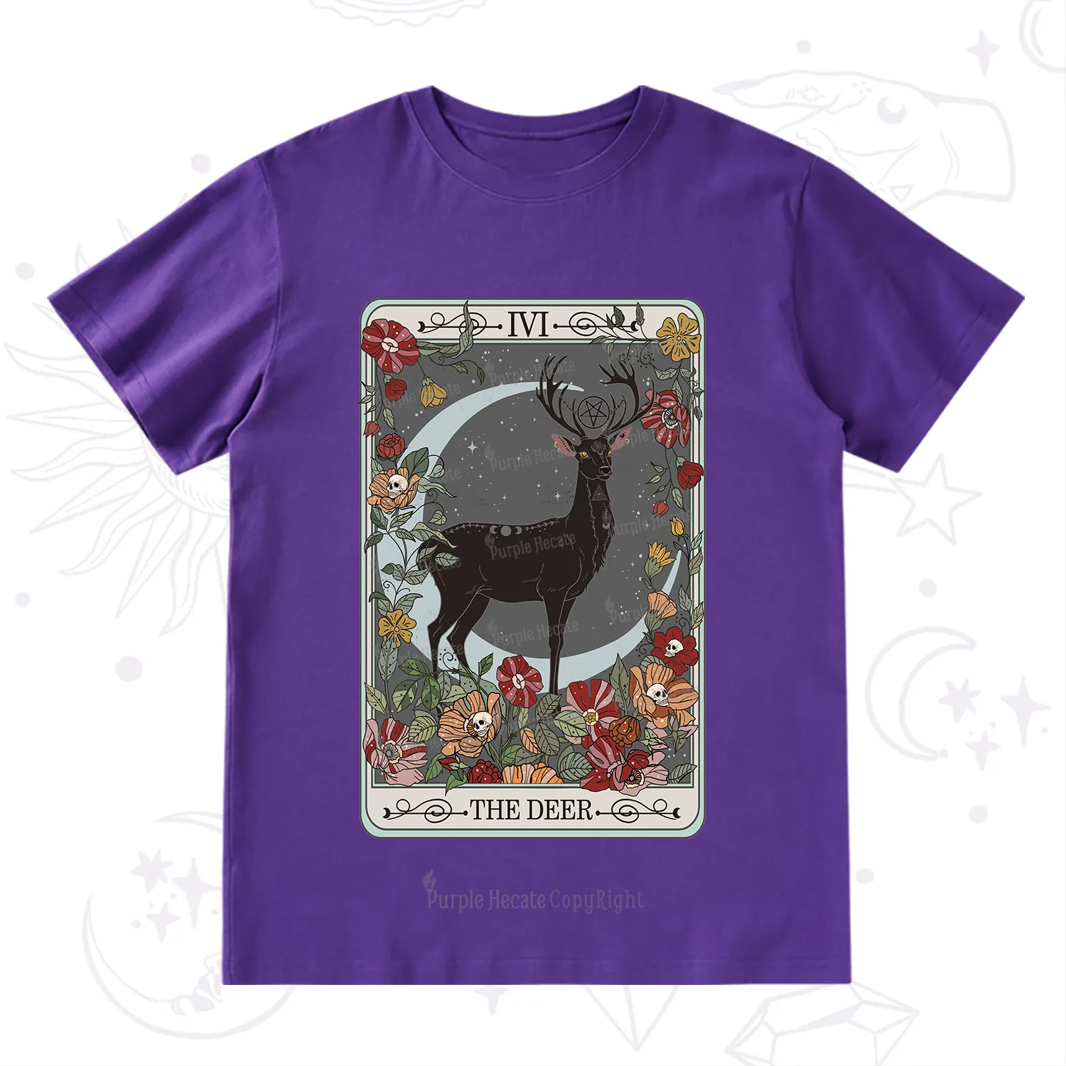 Purplehecate The Deer Tarot T-Shirt
