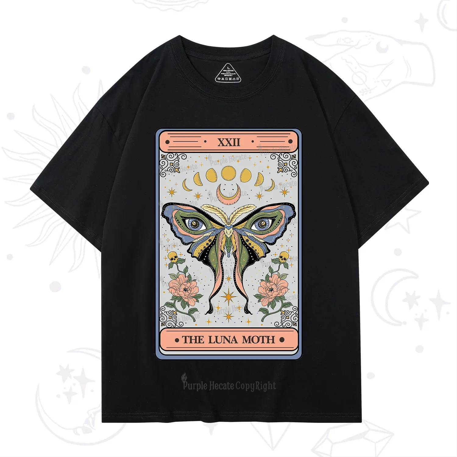 Purplehecate The Luna Moth Tarot T-Shirt