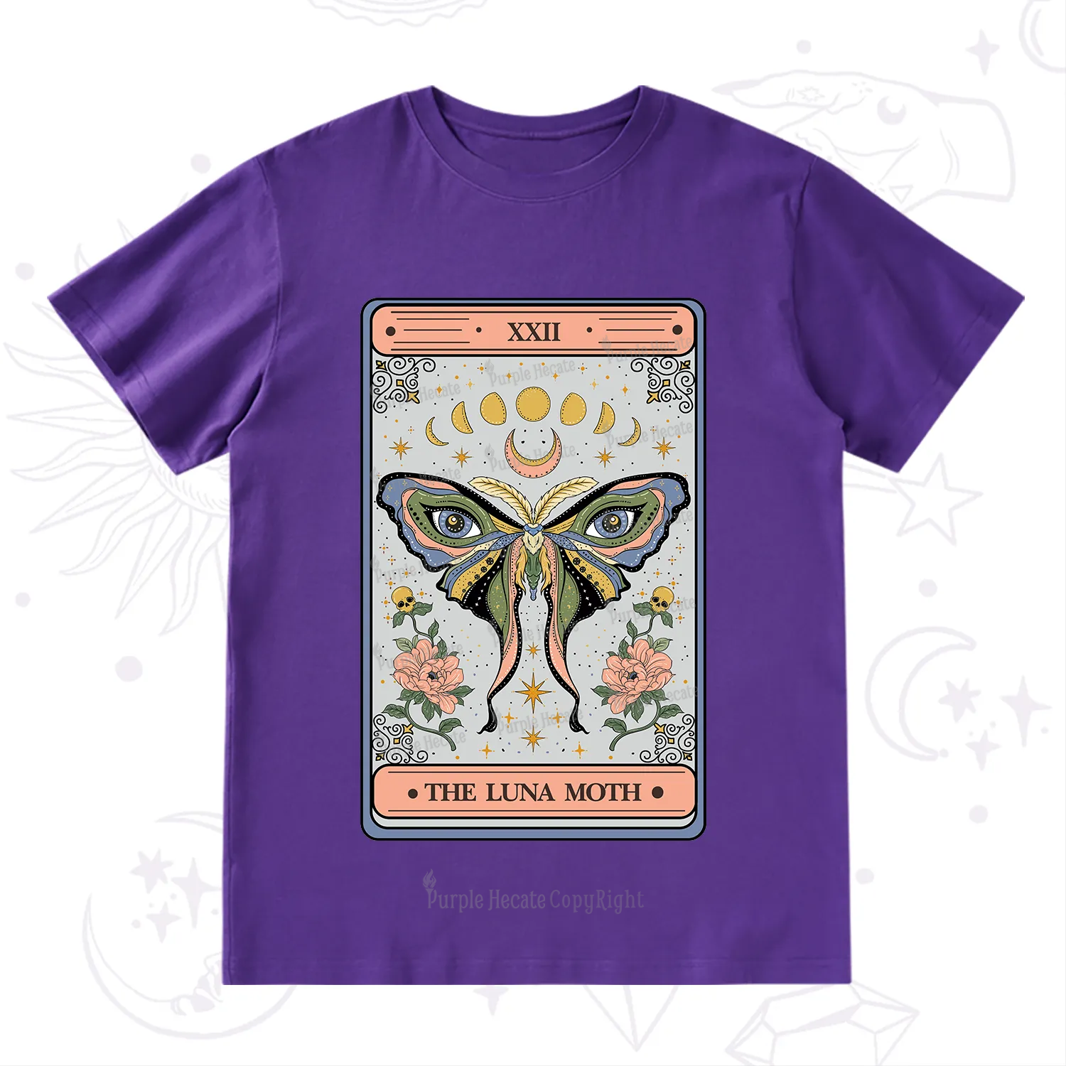 Purplehecate The Luna Moth Tarot T-Shirt