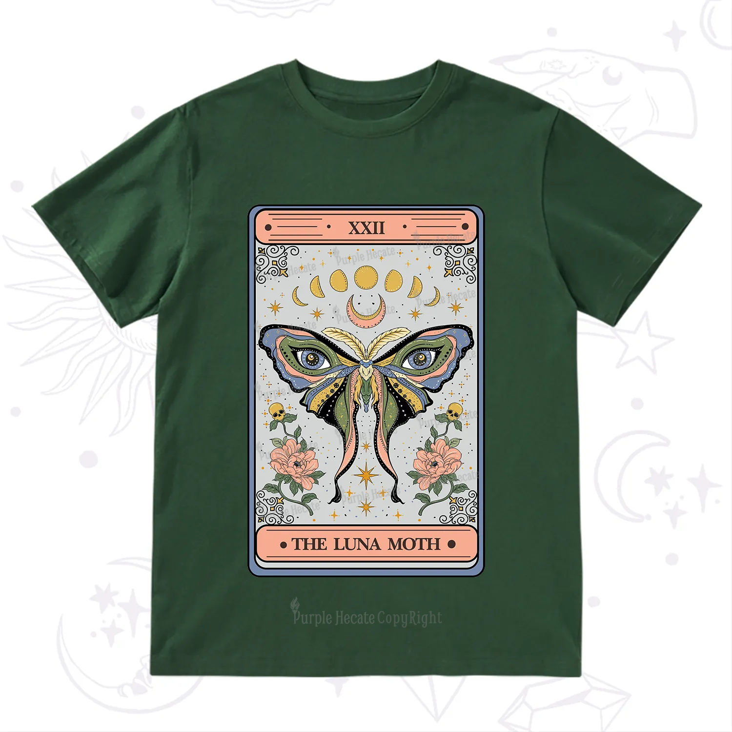 Purplehecate The Luna Moth Tarot T-Shirt
