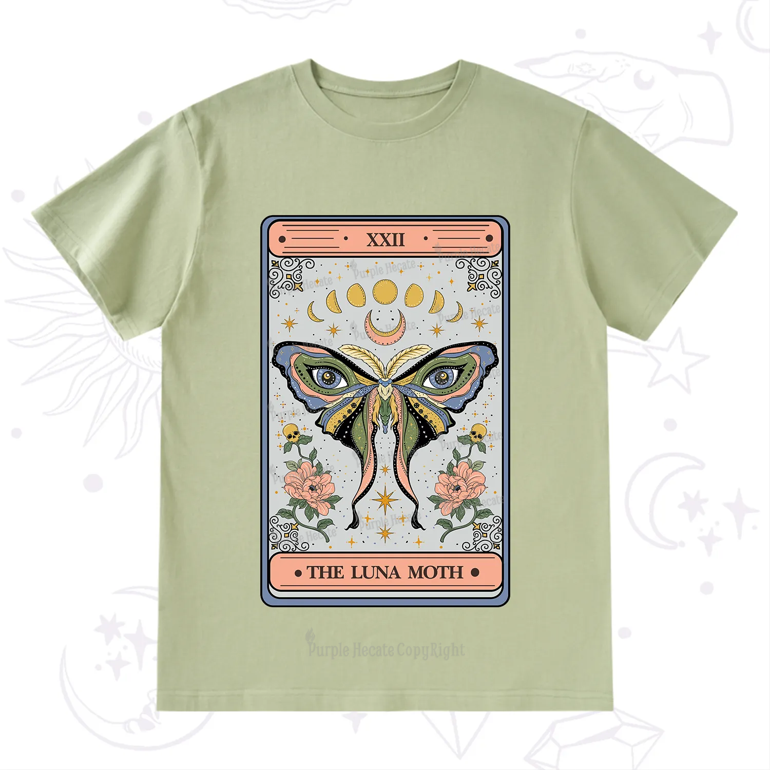 Purplehecate The Luna Moth Tarot T-Shirt