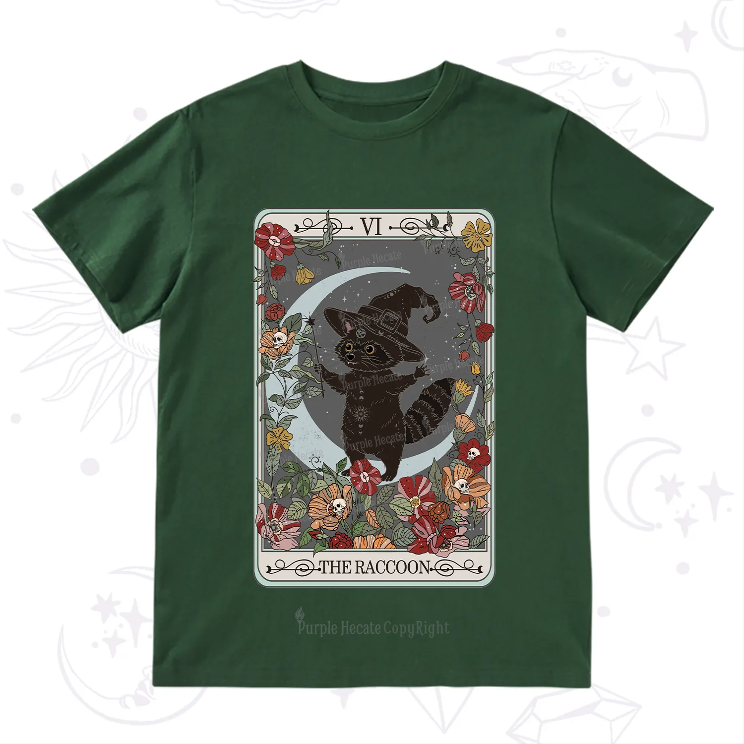 Purplehecate The Raccoon Tarot T-Shirt