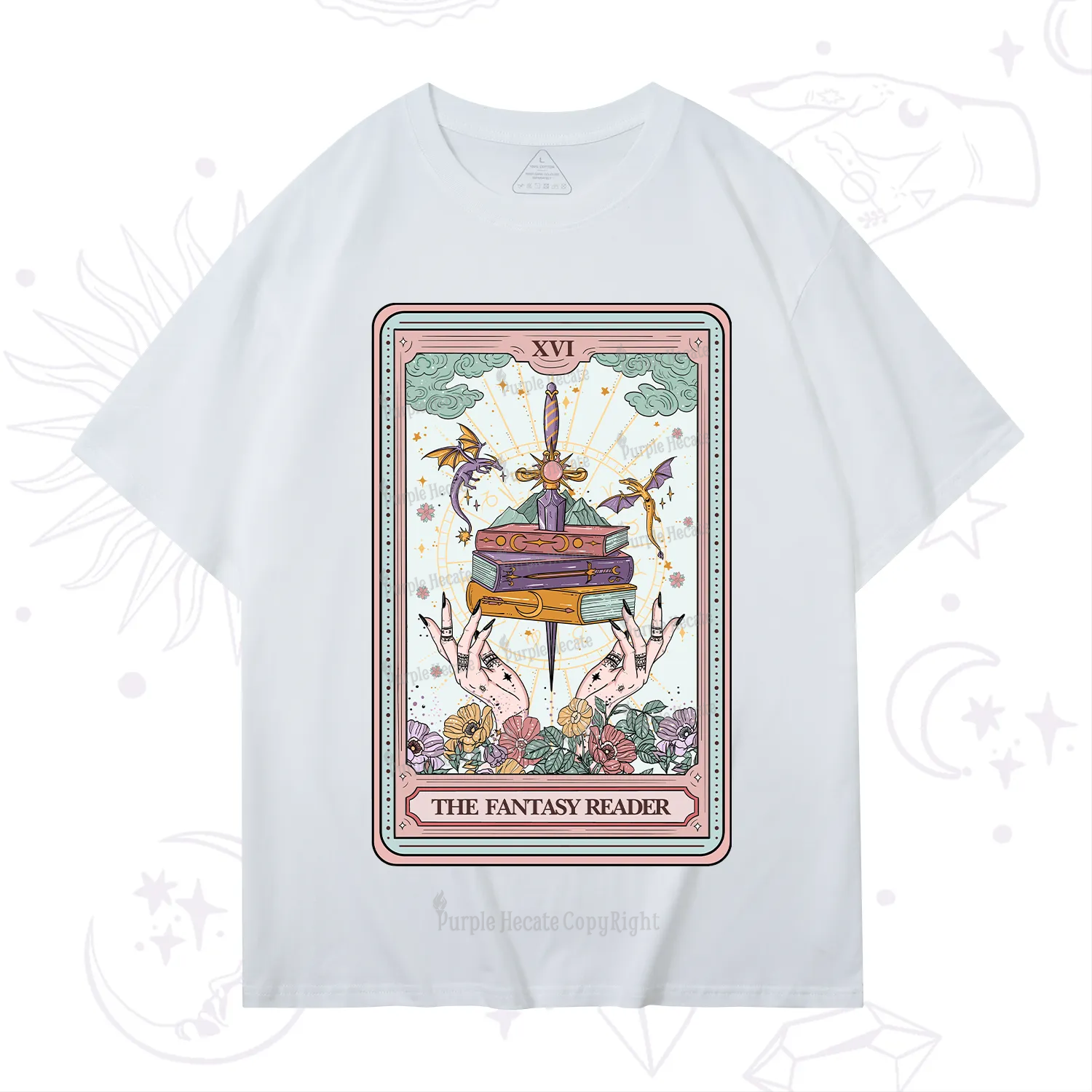 Purplehecate The Fantasy Reader Tarot T-Shirt
