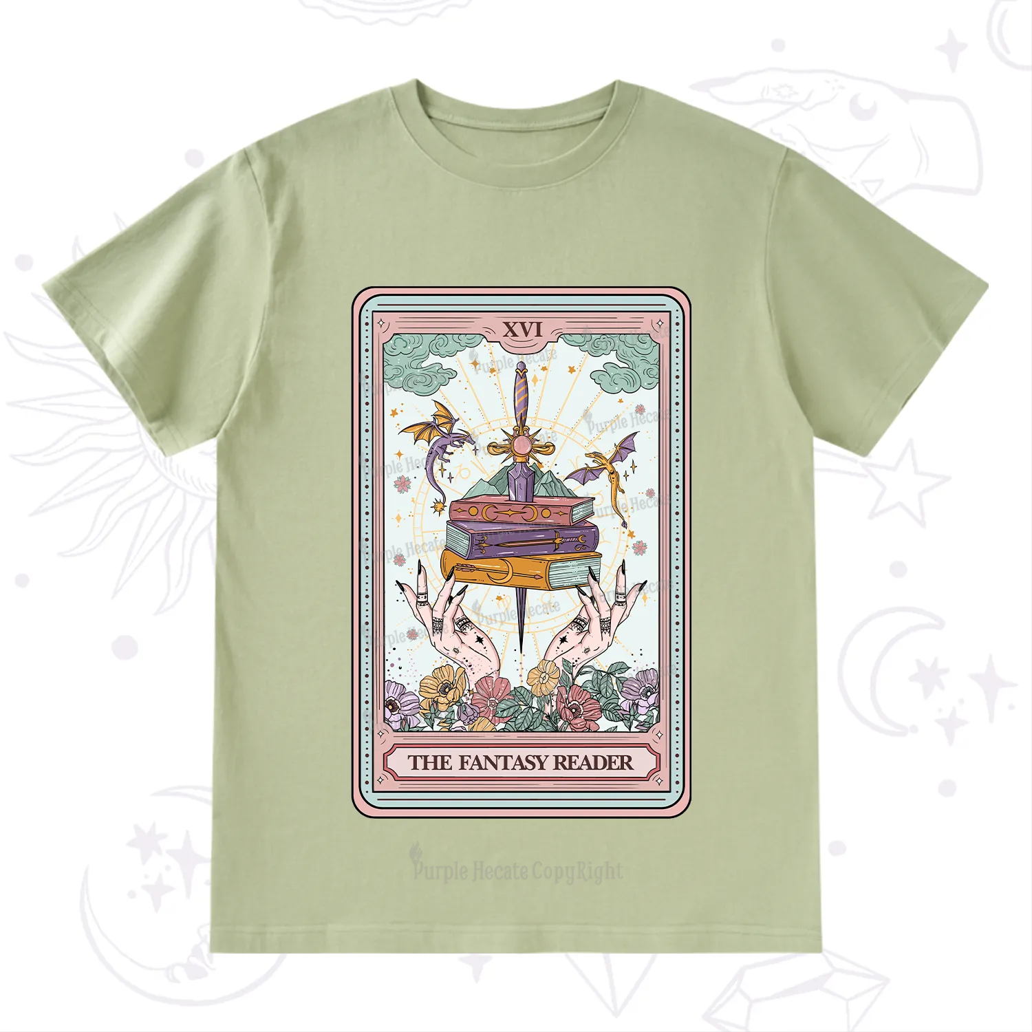 Purplehecate The Fantasy Reader Tarot T-Shirt