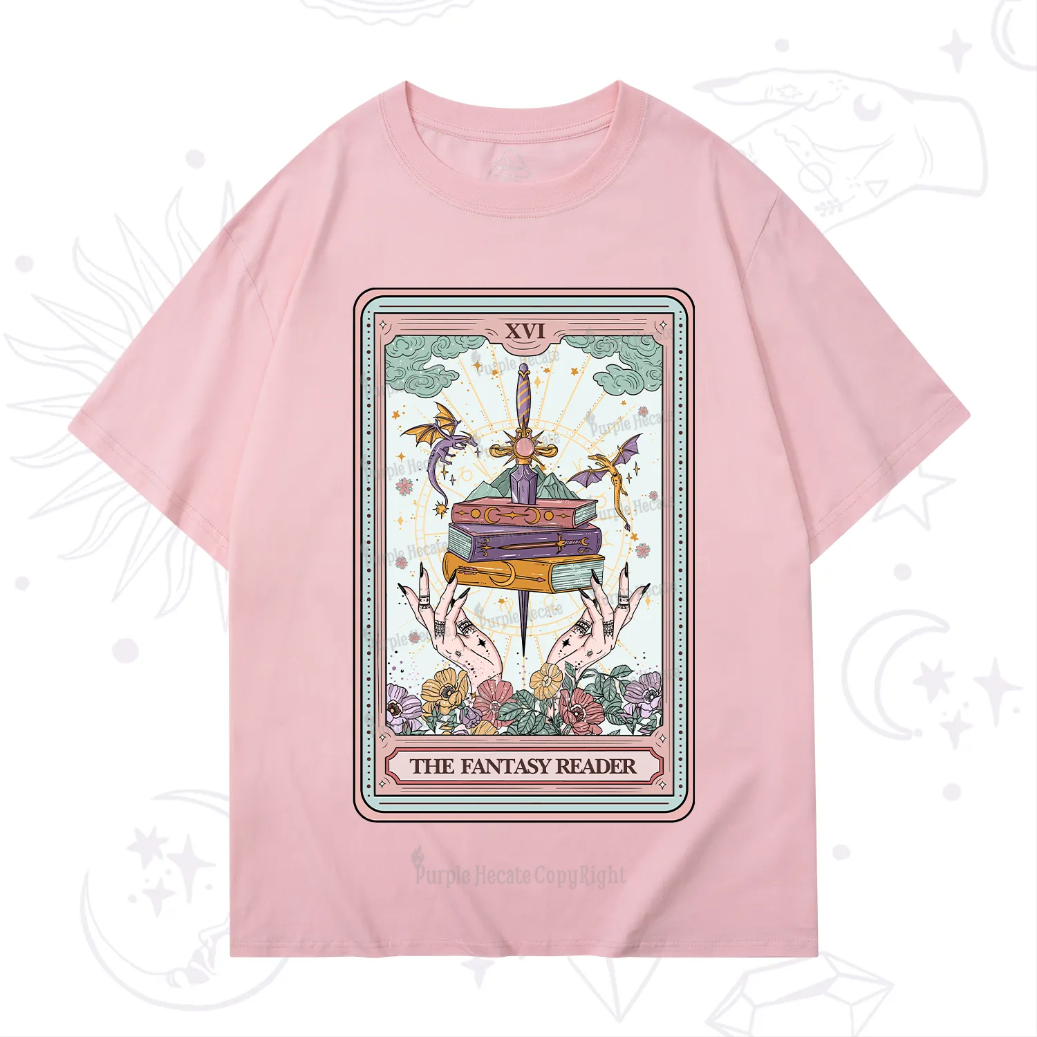 Purplehecate The Fantasy Reader Tarot T-Shirt