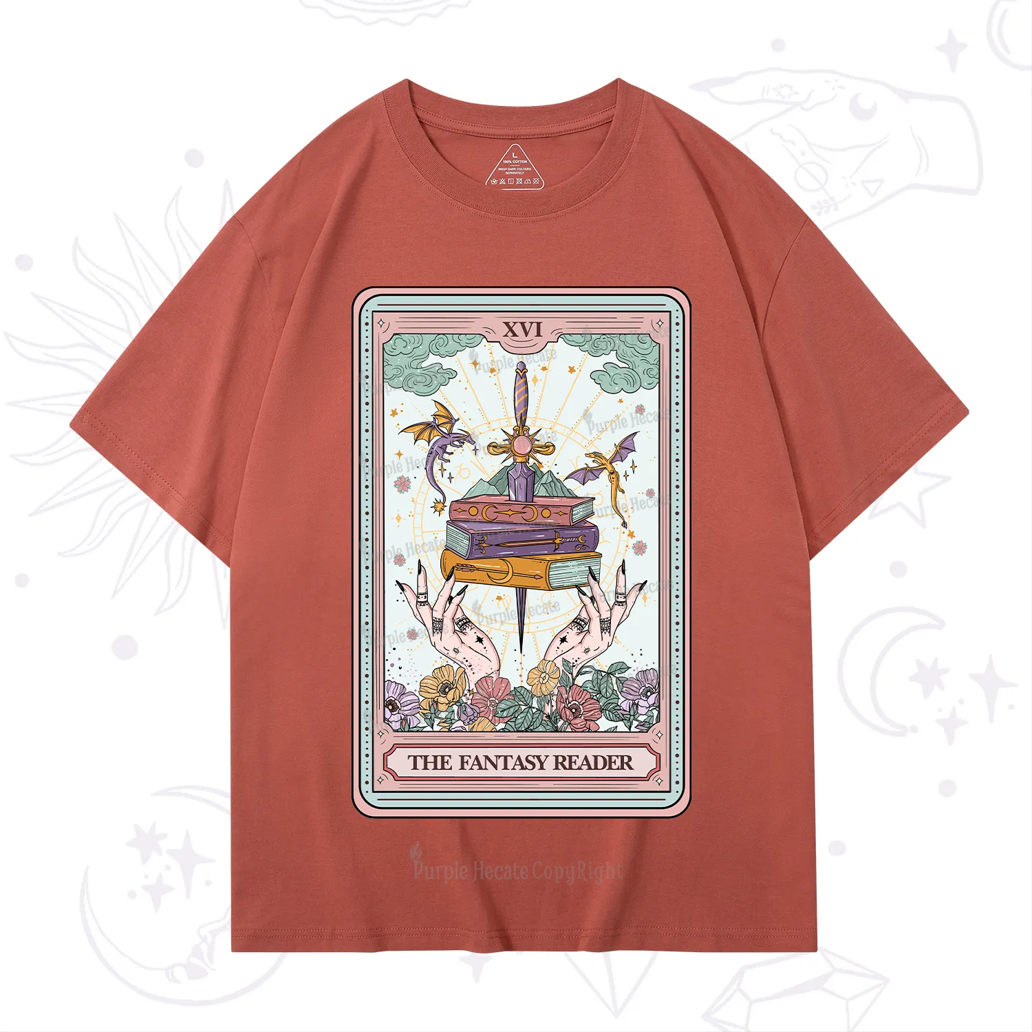 Purplehecate The Fantasy Reader Tarot T-Shirt