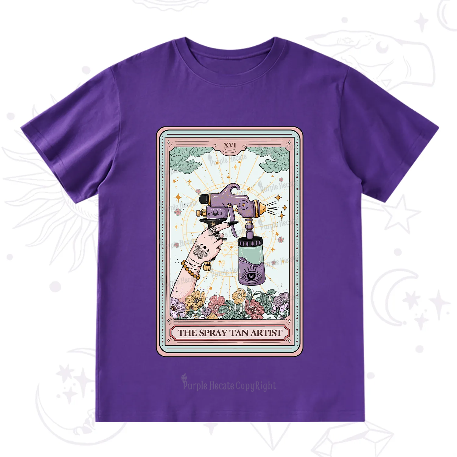 Purplehecate The Spary Tan Artist Tarot T-Shirt