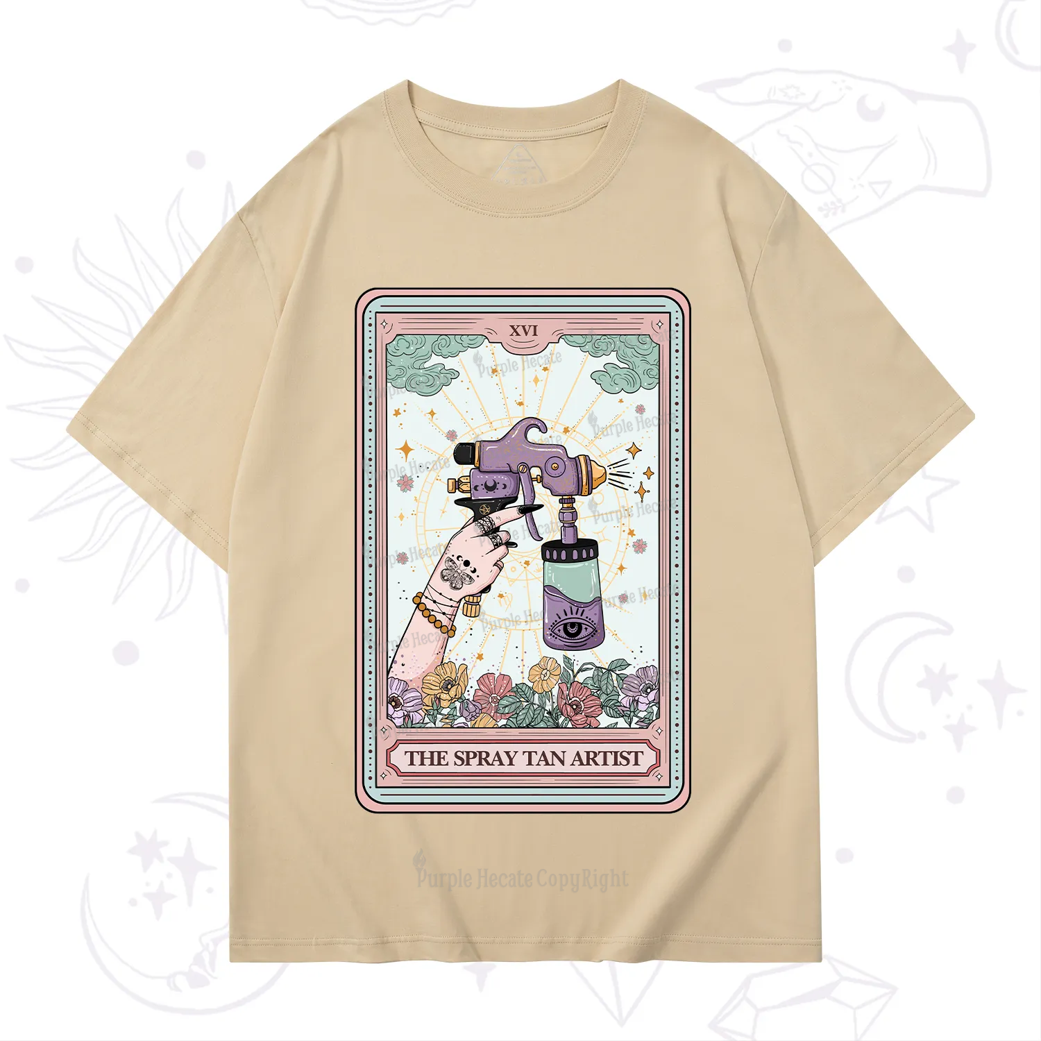 Purplehecate The Spary Tan Artist Tarot T-Shirt