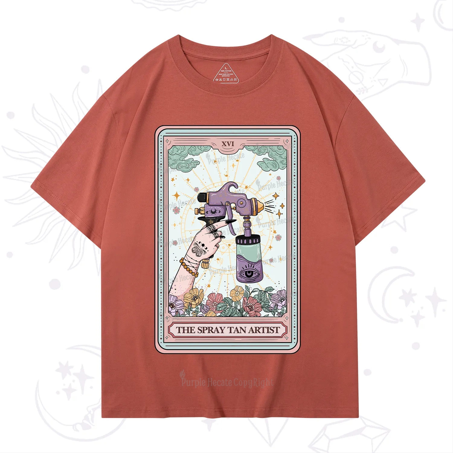 Purplehecate The Spary Tan Artist Tarot T-Shirt