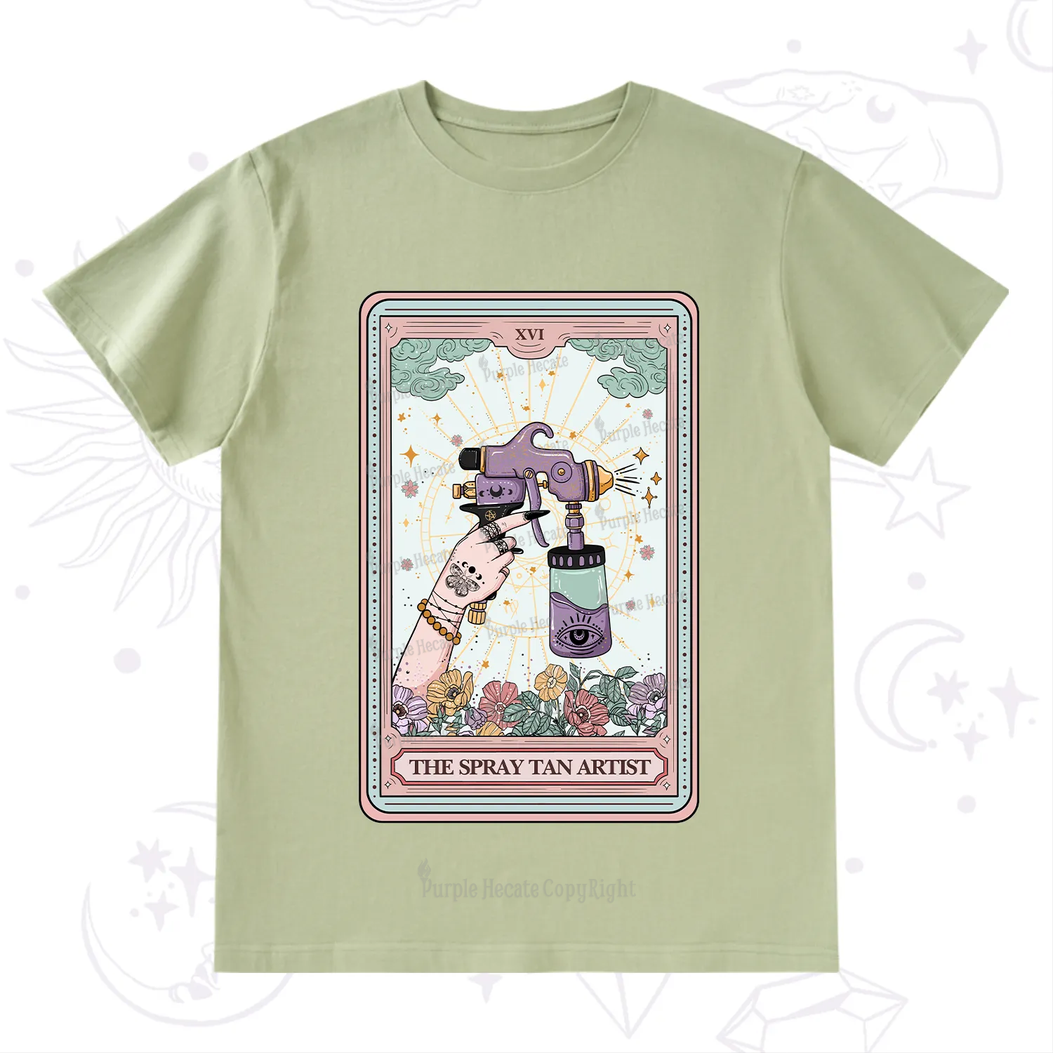 Purplehecate The Spary Tan Artist Tarot T-Shirt