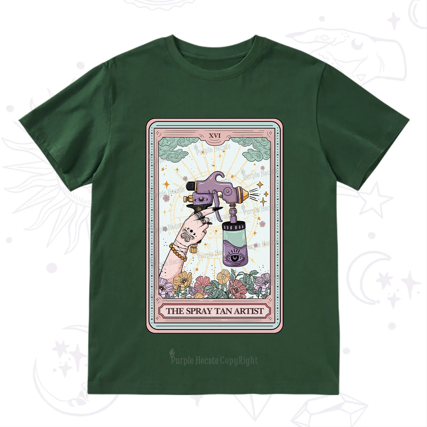 Purplehecate The Spary Tan Artist Tarot T-Shirt
