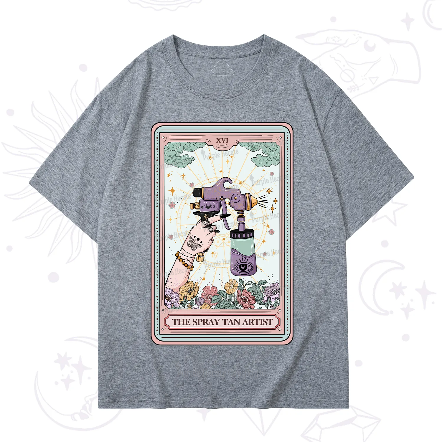 Purplehecate The Spary Tan Artist Tarot T-Shirt