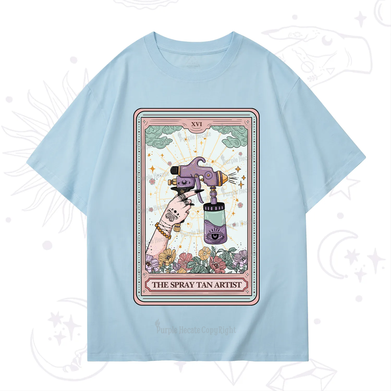 Purplehecate The Spary Tan Artist Tarot T-Shirt