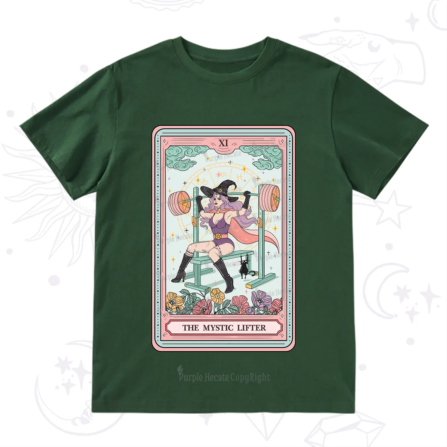 Purplehecate The Mystic Lifter Tarot T-Shirt
