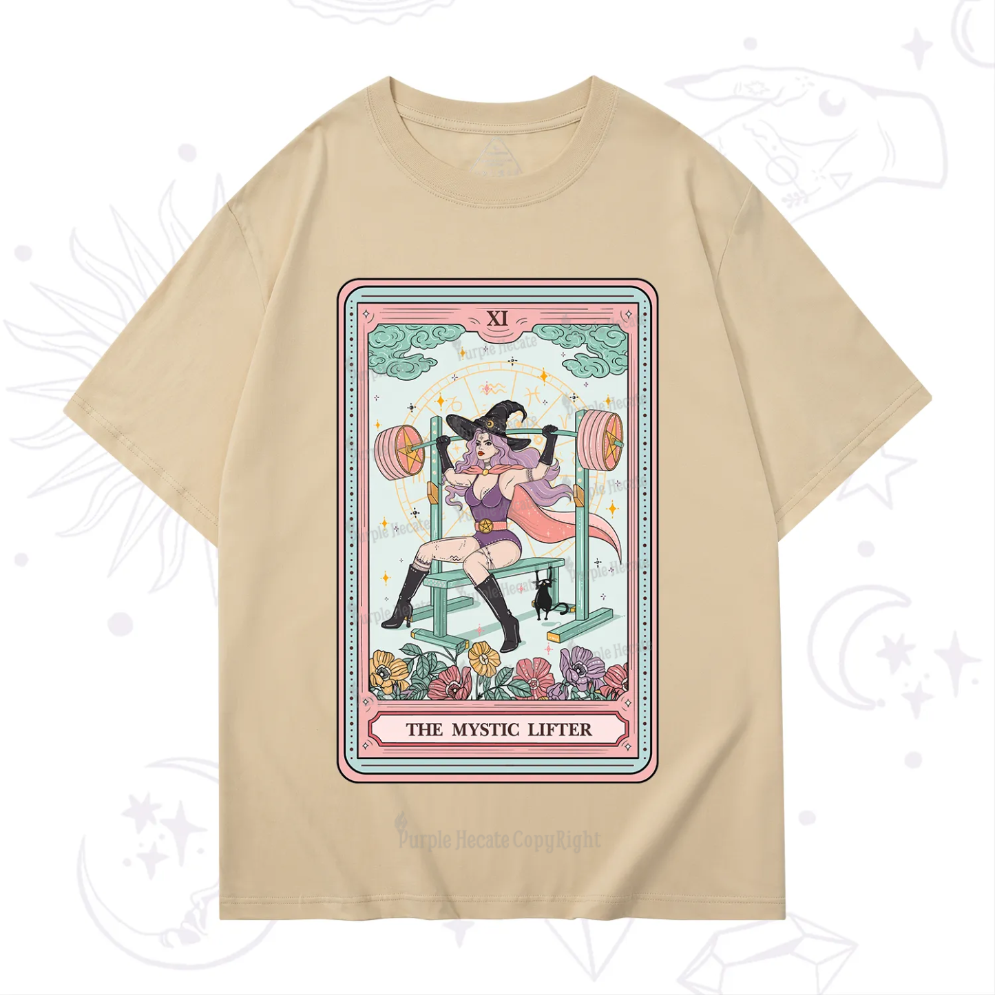 Purplehecate The Mystic Lifter Tarot T-Shirt