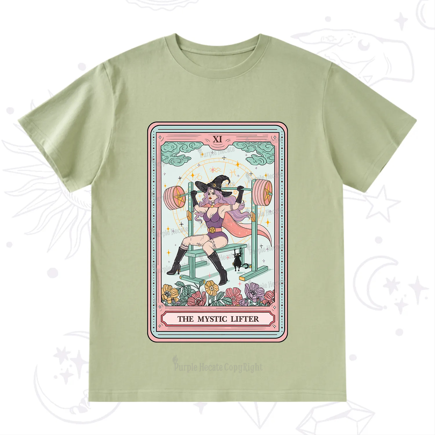 Purplehecate The Mystic Lifter Tarot T-Shirt