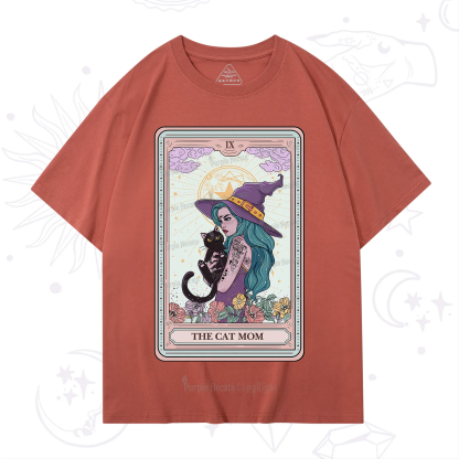 Purplehecate The Gothic Cat Mom Tarot T-Shirt