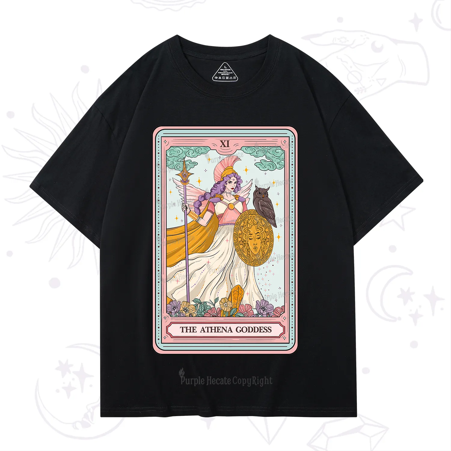 Purplehecate The Athena Goddess Tarot T-Shirt