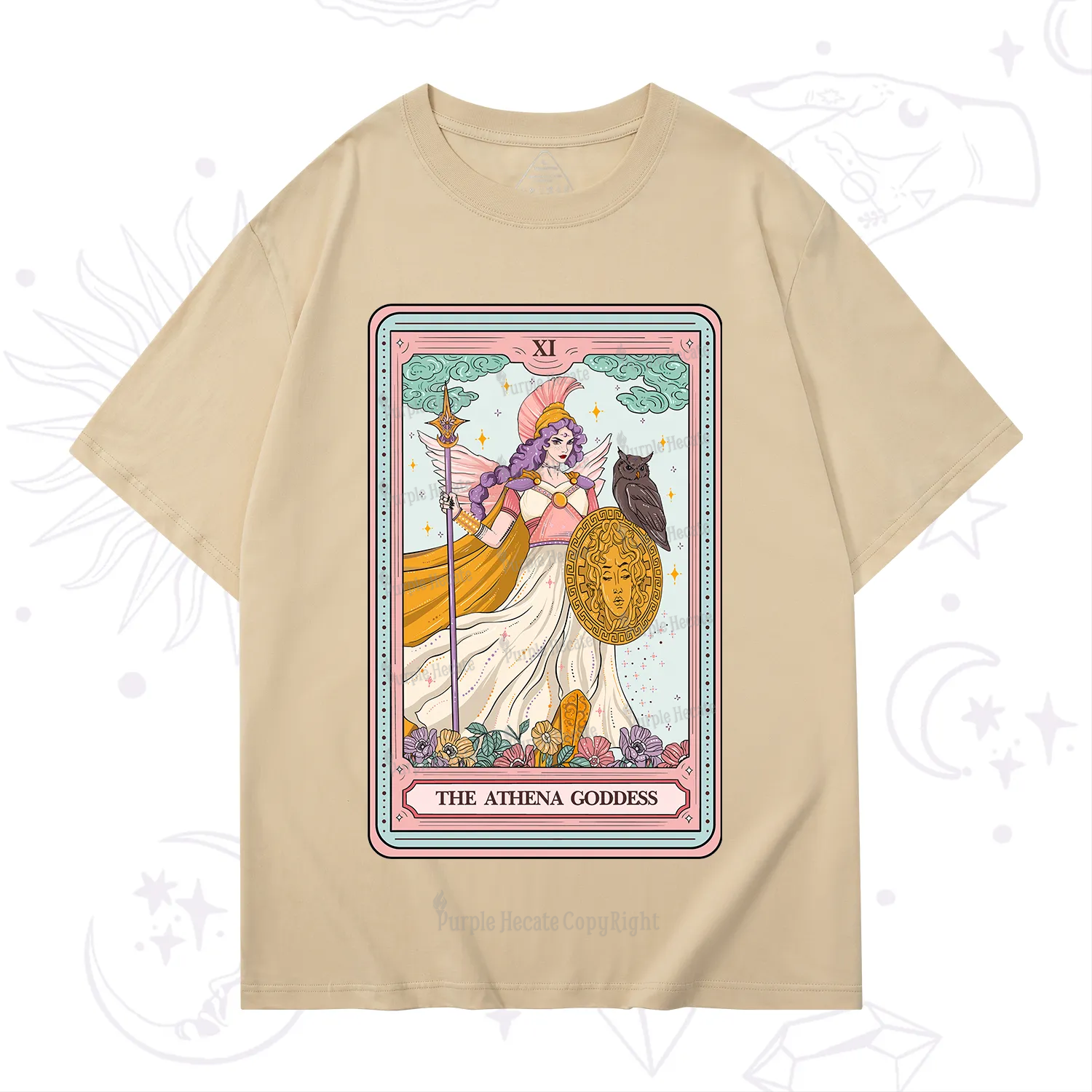 Purplehecate The Athena Goddess Tarot T-Shirt