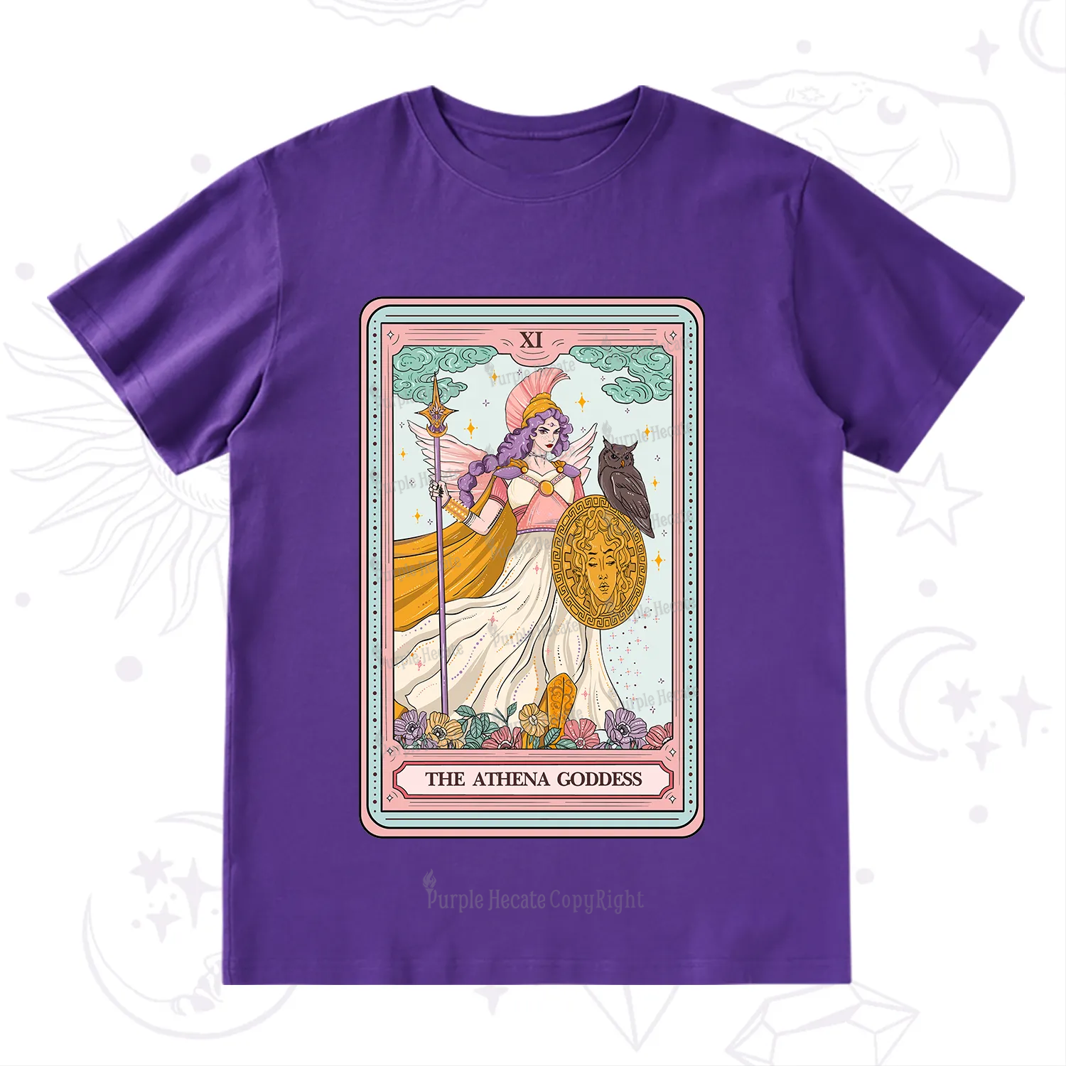 Purplehecate The Athena Goddess Tarot T-Shirt