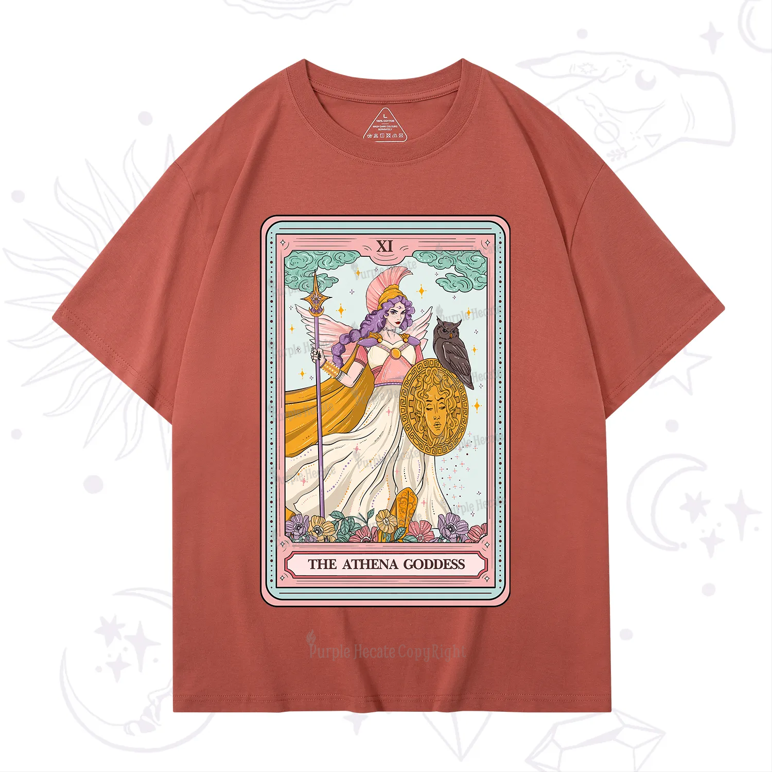 Purplehecate The Athena Goddess Tarot T-Shirt