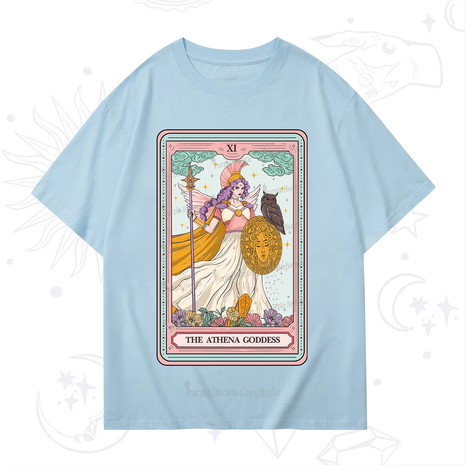 Purplehecate The Athena Goddess Tarot T-Shirt