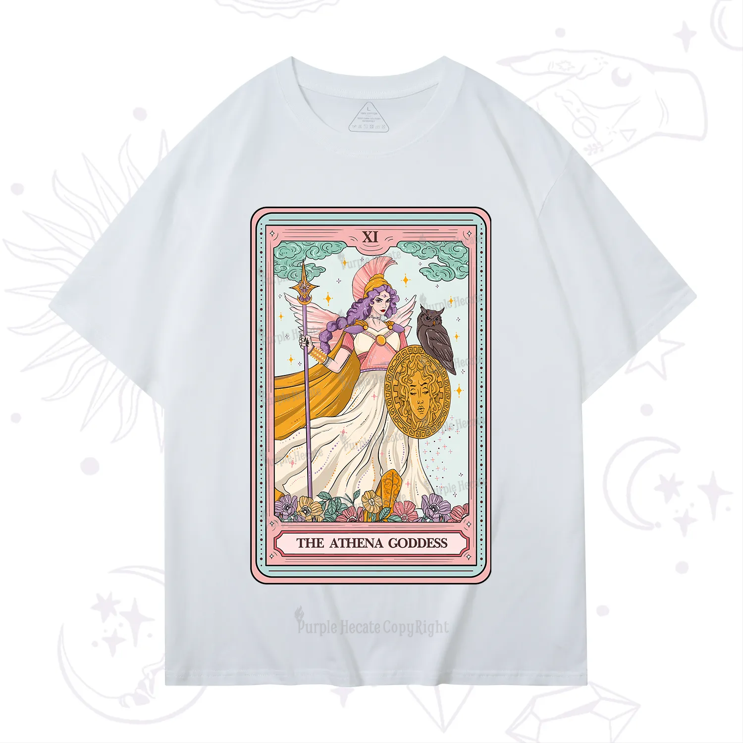 Purplehecate The Athena Goddess Tarot T-Shirt