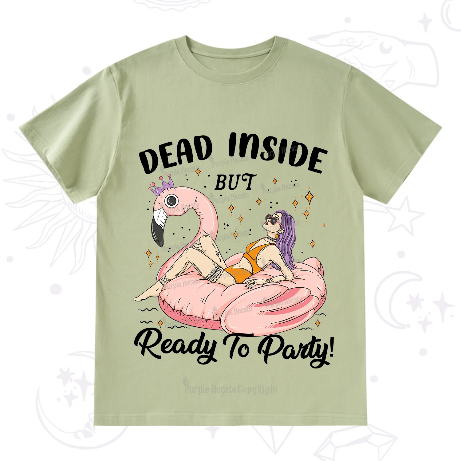 Purplehecate Dead Inside But Ready To Party T-Shirt