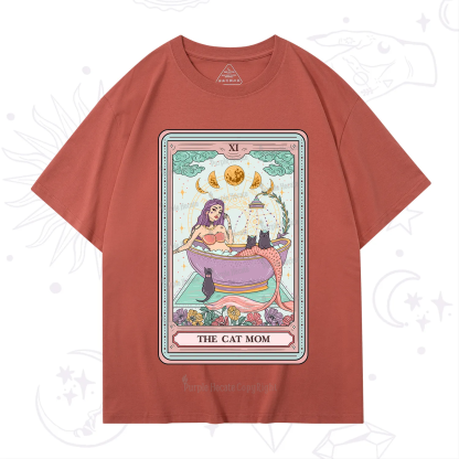 Purplehecate The Cat Mermaid Mom Tarot Card T-Shirt