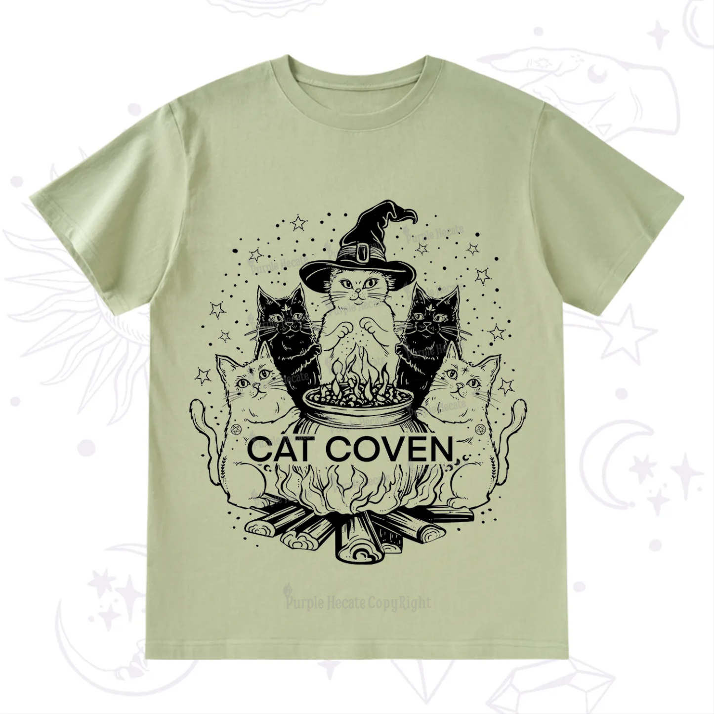 Purplehecate Witchy Cat Coven T-Shirt