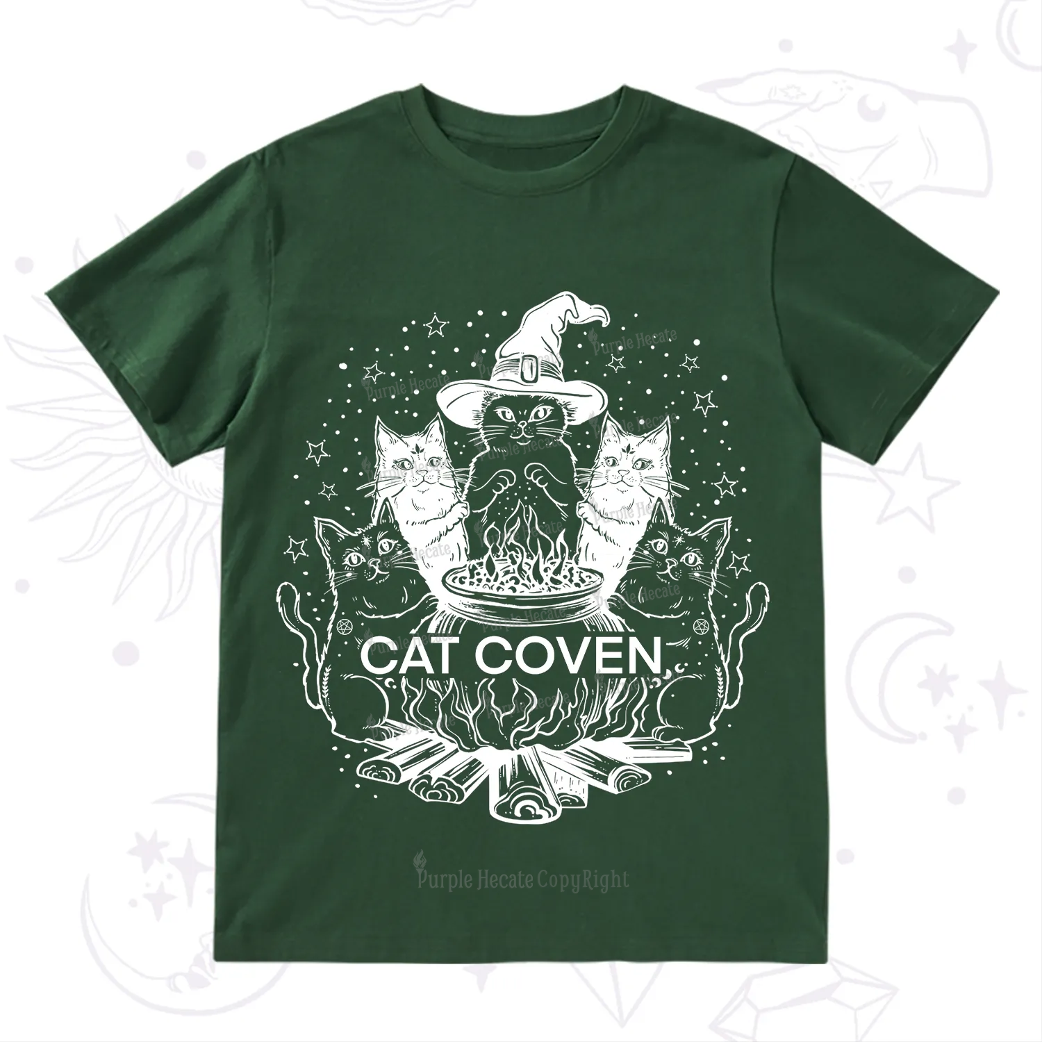Purplehecate Witchy Cat Coven T-Shirt