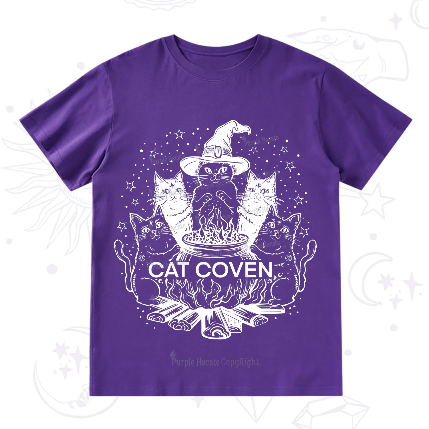 Purplehecate Witchy Cat Coven T-Shirt