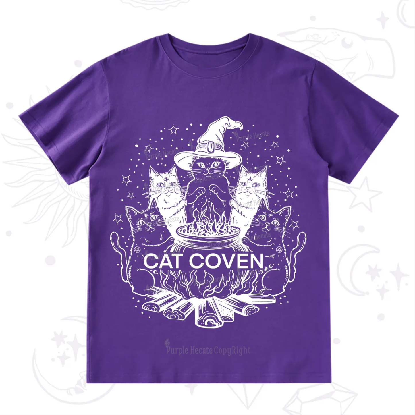 Purplehecate Witchy Cat Coven T-Shirt