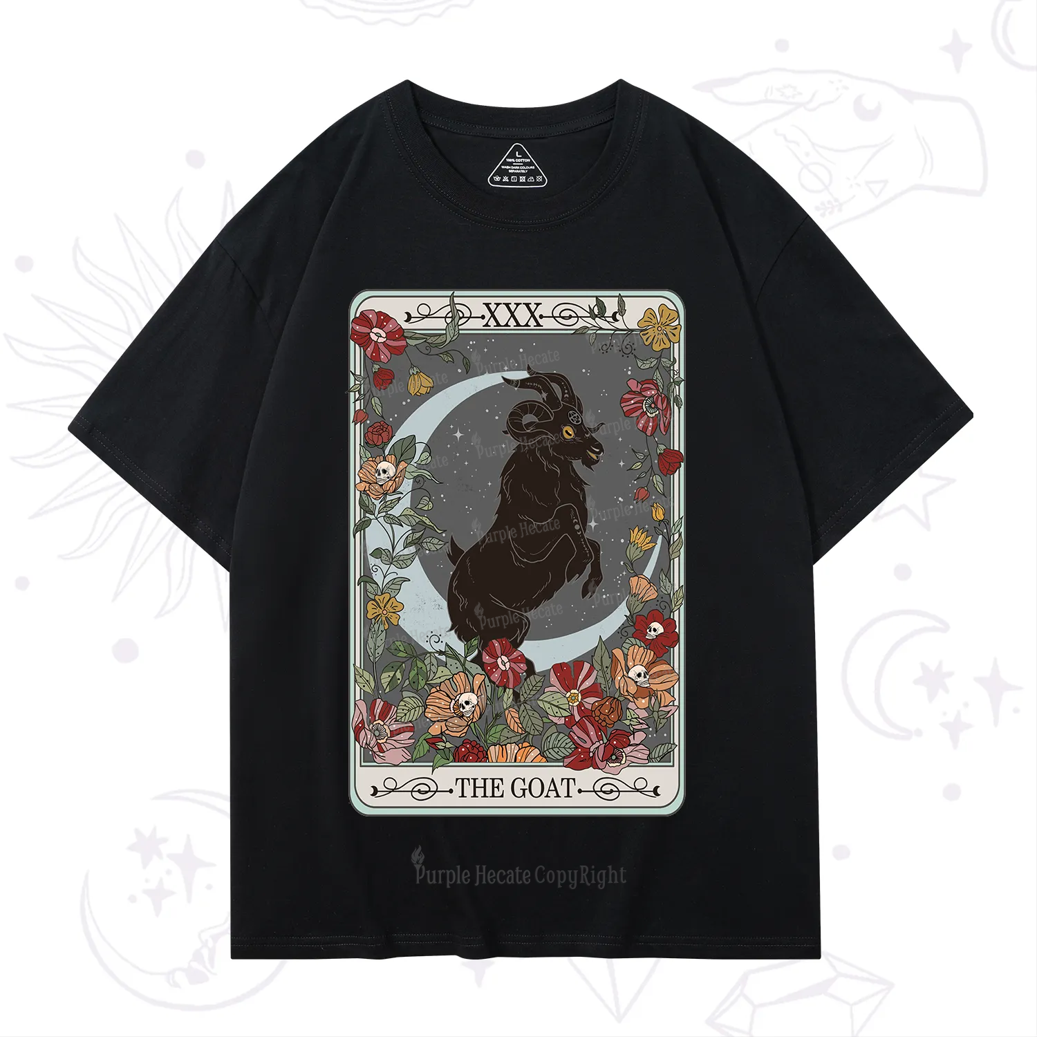 Purplehecate The Goat Tarot Card T-Shirt