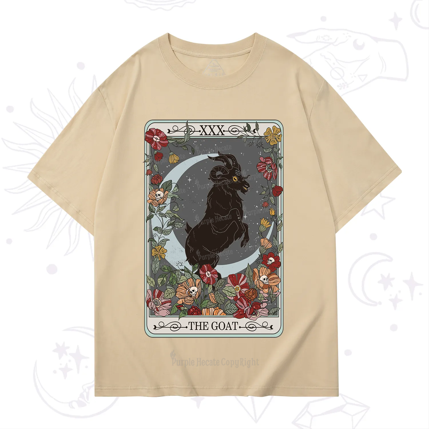 Purplehecate The Goat Tarot Card T-Shirt