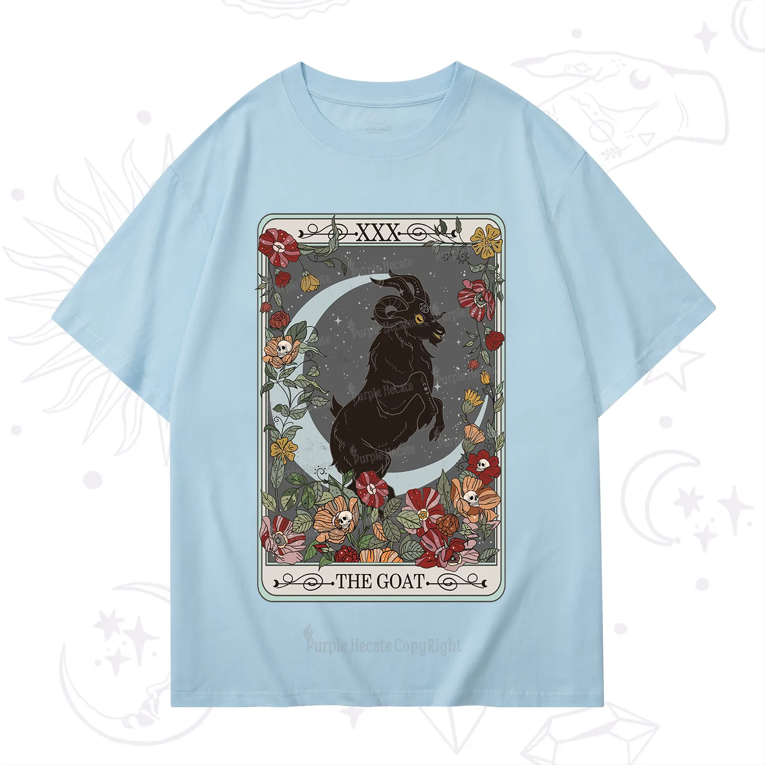 Purplehecate The Goat Tarot Card T-Shirt