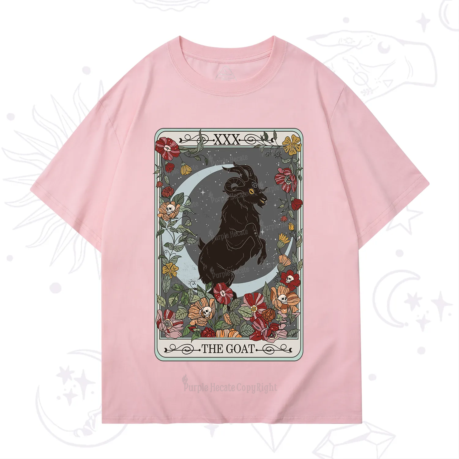 Purplehecate The Goat Tarot Card T-Shirt