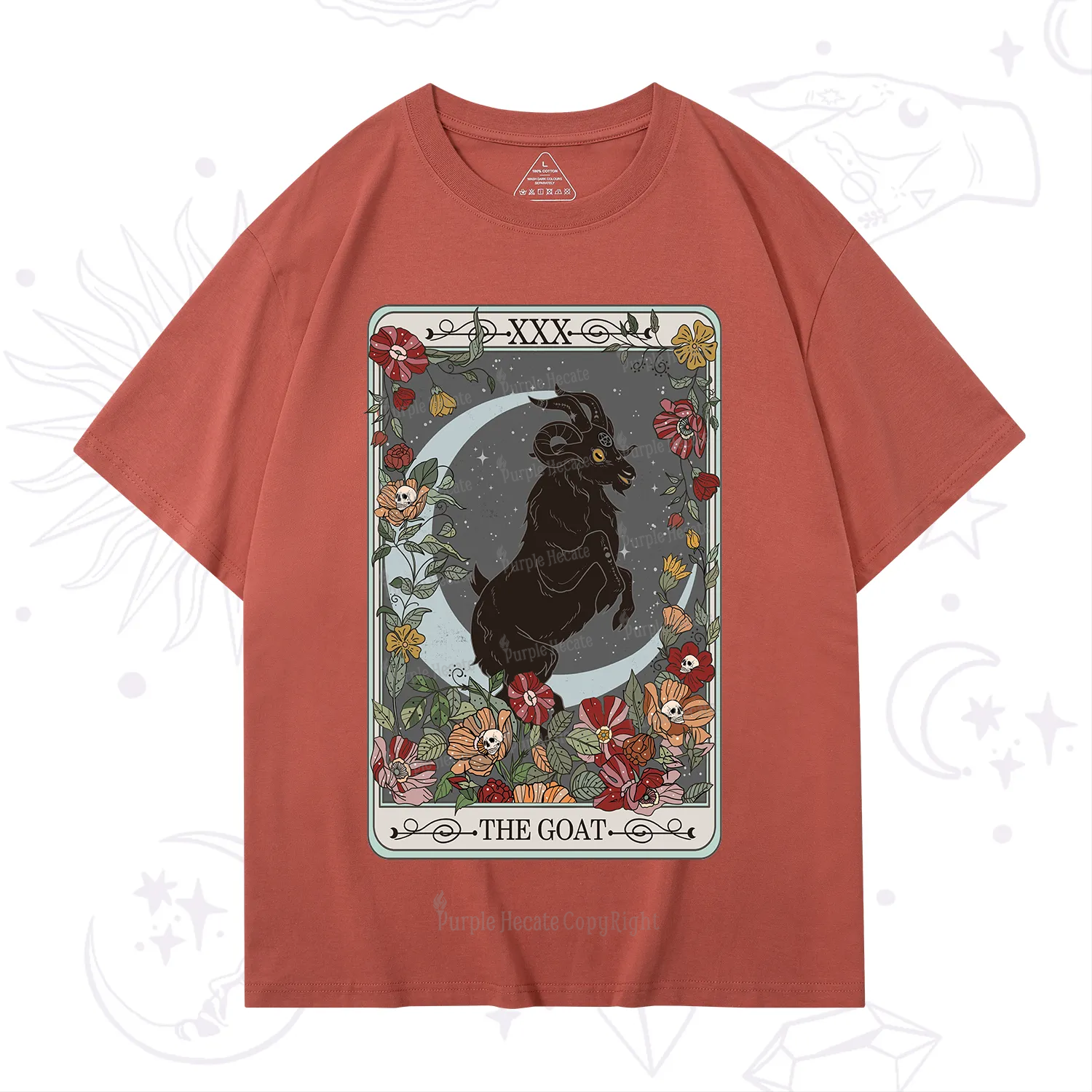 Purplehecate The Goat Tarot Card T-Shirt