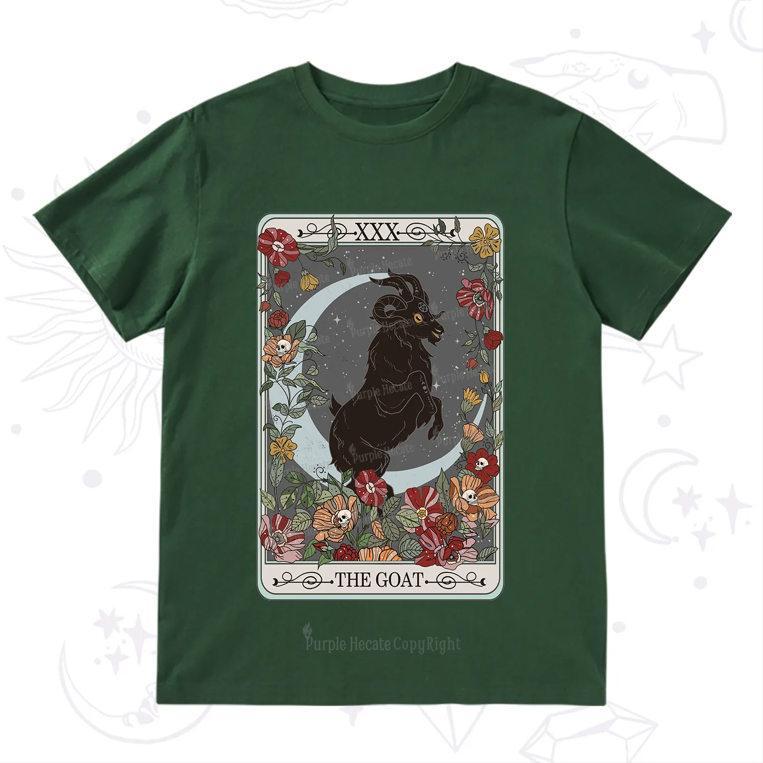 Purplehecate The Goat Tarot Card T-Shirt